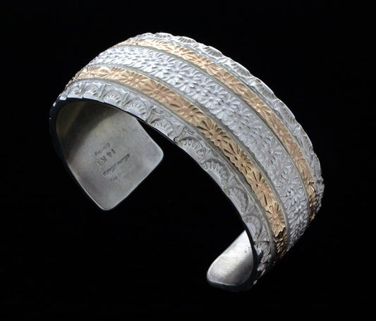 Sterling Silber & 14K Gold Armband