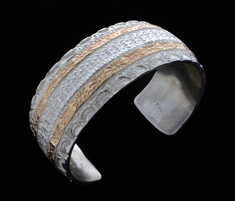 Sterling Silber & 14K Gold Armband