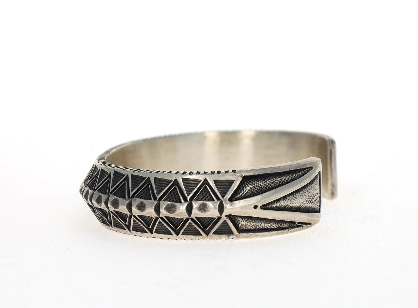 Solid Sterling Silber Triangulierte Armband