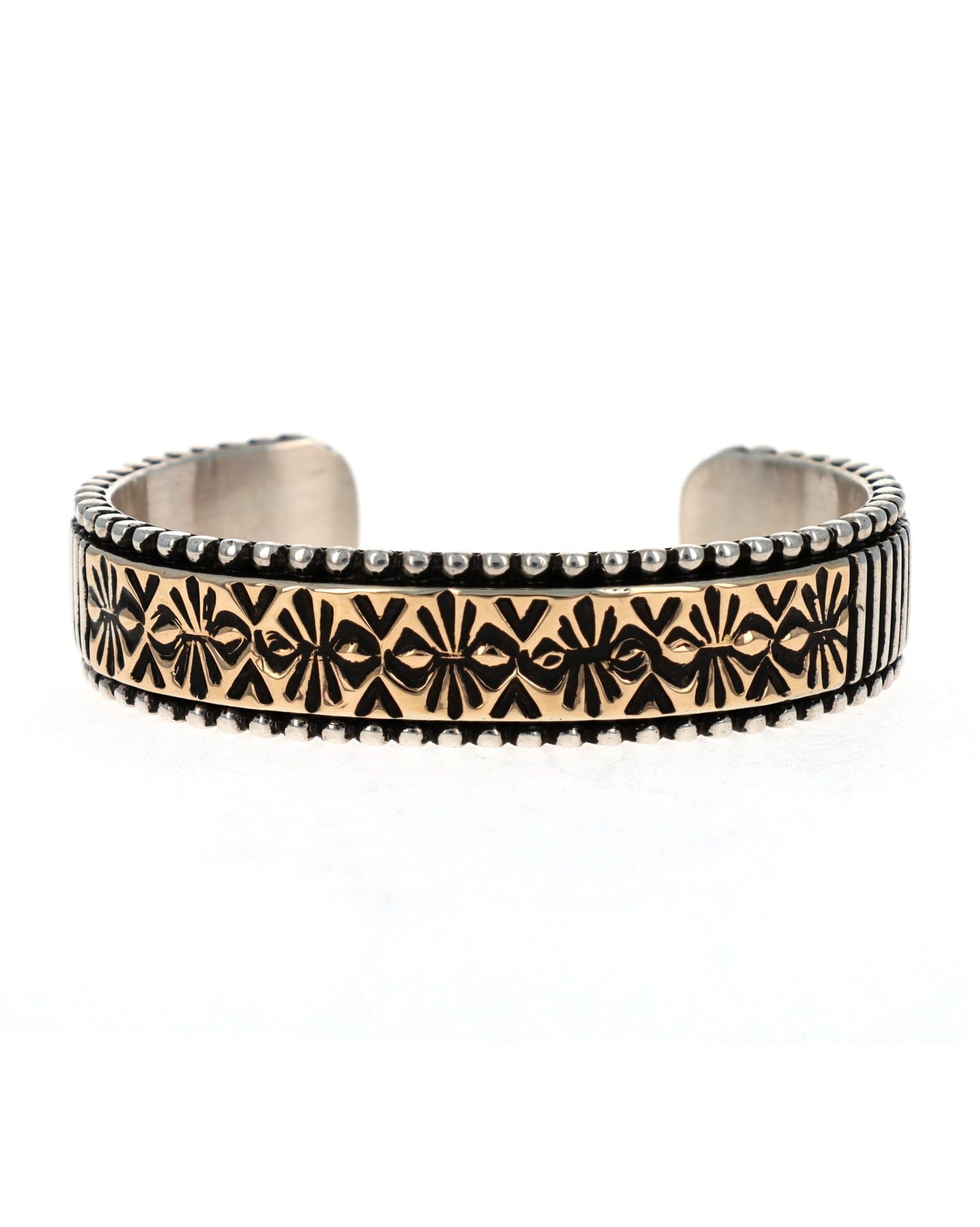 Sterling Silver Bracelet With 14K Gold Overlay