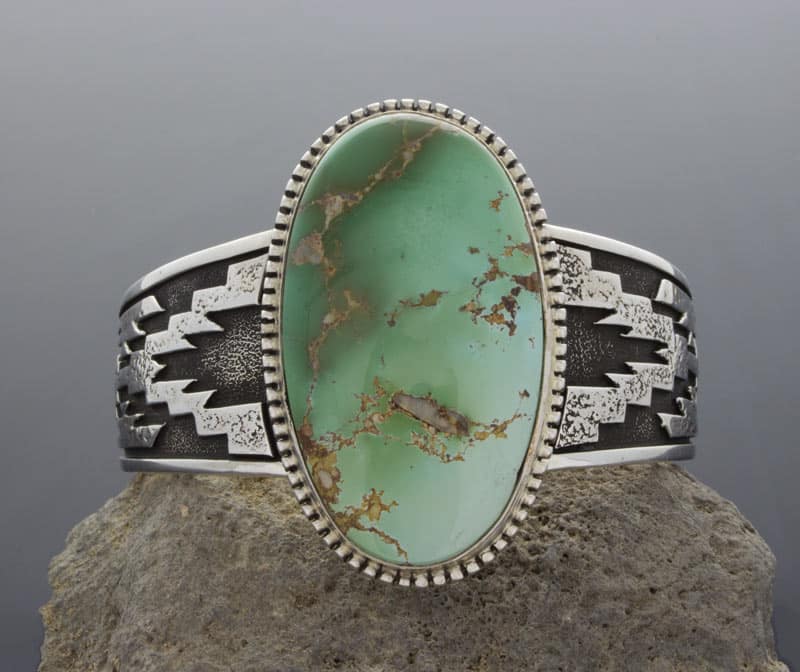 Natürlicher Royston-Turquoise-Overlay-Armband