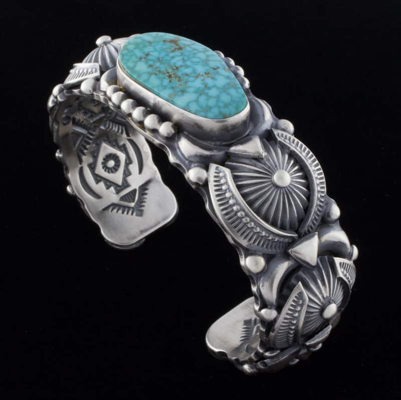 Natural Birdseye Kingman Turquoise Bracelet