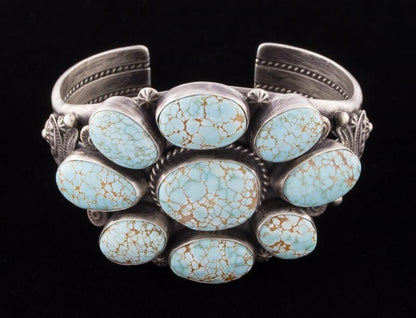 High Grade Natural #8 Turquoise Cluster Bracelet