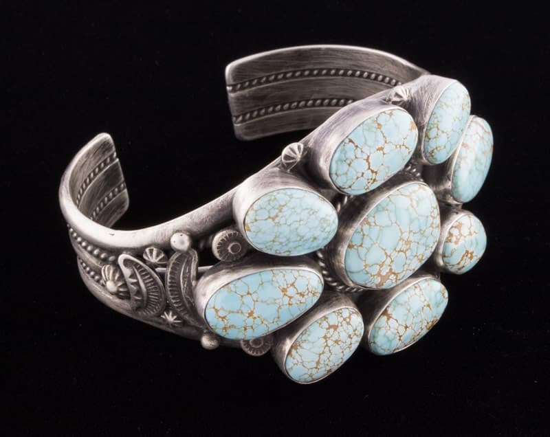 High Grade Natural #8 Turquoise Cluster Bracelet