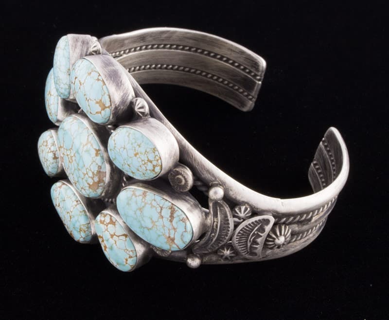 High Grade Natural #8 Turquoise Cluster Bracelet