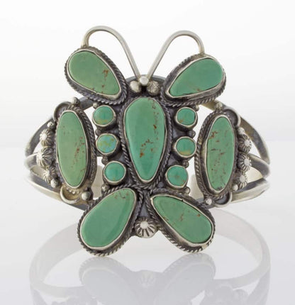 Green Kingman Turquoise Butterfly Bracelet