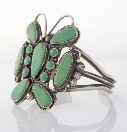 Green Kingman Turquoise Butterfly Bracelet