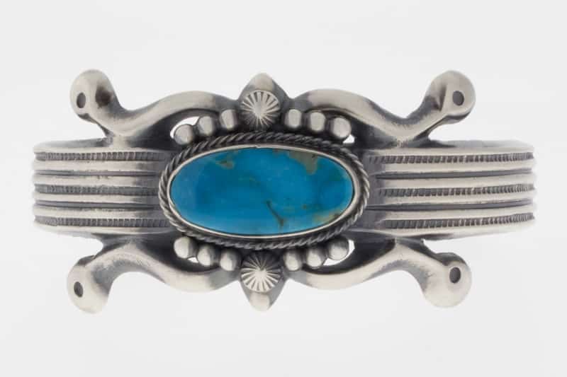 Sandcast Kingman Turquoise Bracelet