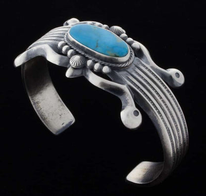 Sandcast Kingman Turquoise Bracelet