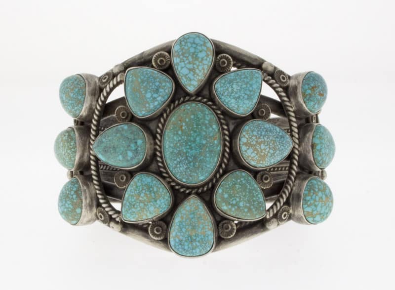 High Grade Natural #8 Turquoise Cluster Bracelet