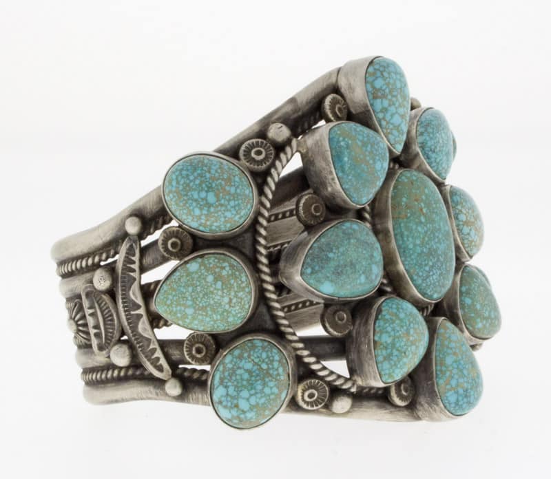 High Grade Natural #8 Turquoise Cluster Bracelet