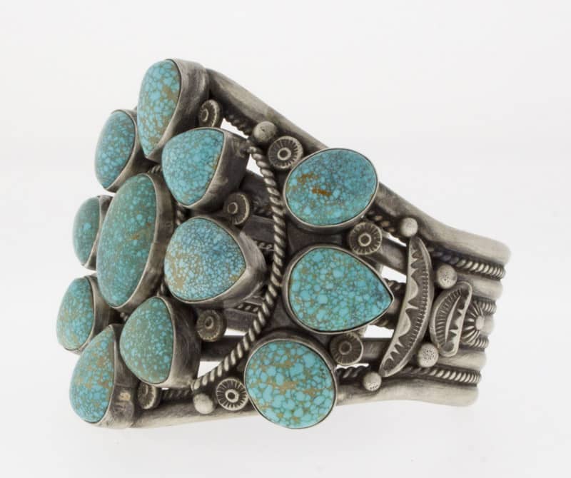 High Grade Natural #8 Turquoise Cluster Bracelet