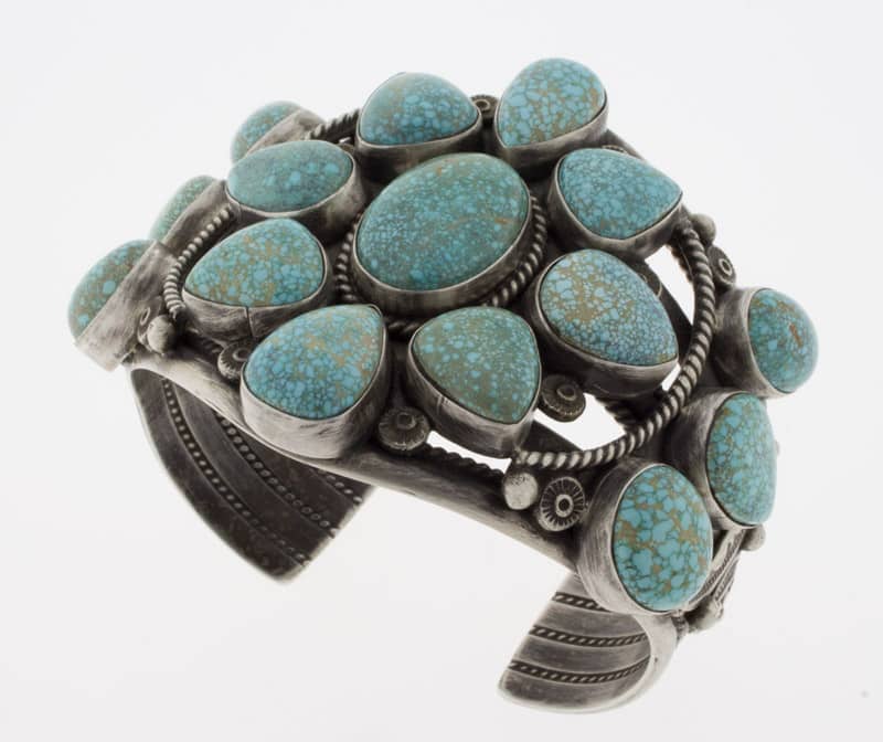 High Grade Natural #8 Turquoise Cluster Bracelet