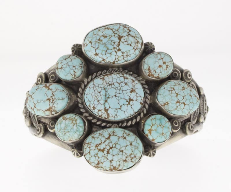 High Grade Natural #8 Turquoise Cluster Bracelet