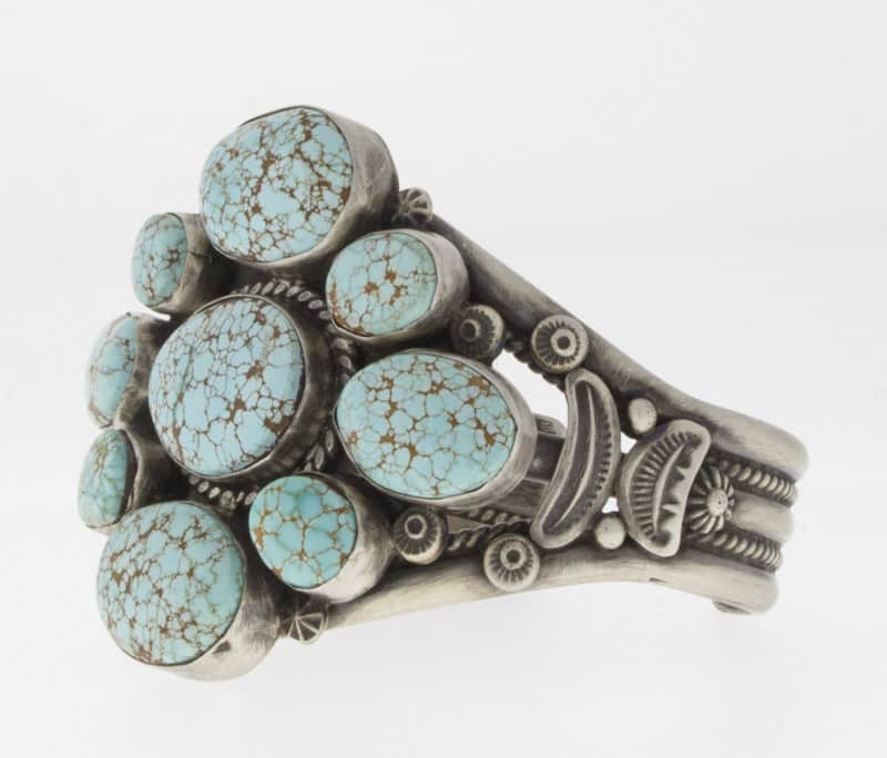 High Grade Natural #8 Turquoise Cluster Bracelet