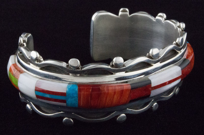 Multi-Color Center Inlay Design Bracelet