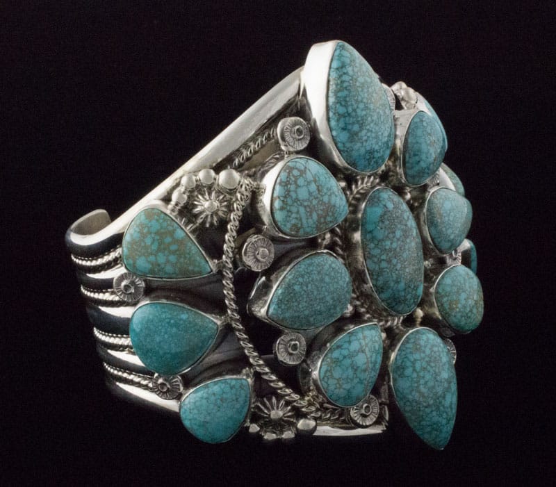 High Grade Natural #8 Turquoise Cluster Bracelet