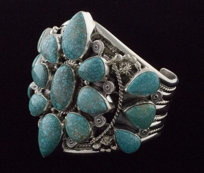 High Grade Natural #8 Turquoise Cluster Bracelet