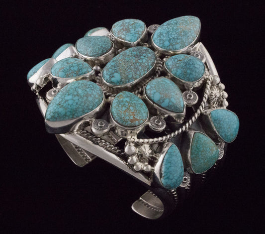 High Grade Natural #8 Turquoise Cluster Bracelet