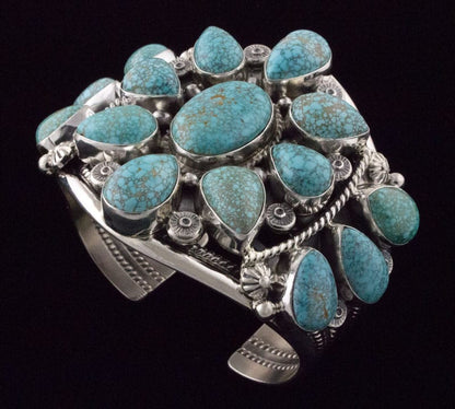 High Grade Natural #8 Turquoise Cluster Bracelet