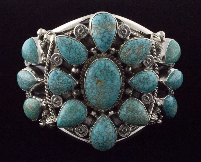 High Grade Natural #8 Turquoise Cluster Bracelet