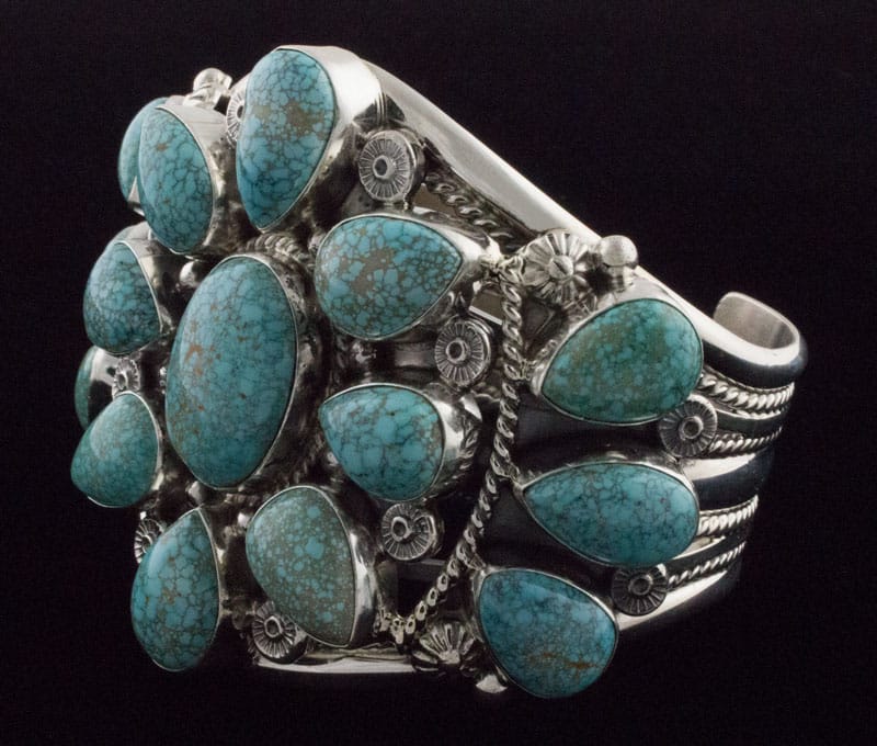 High Grade Natural #8 Turquoise Cluster Bracelet