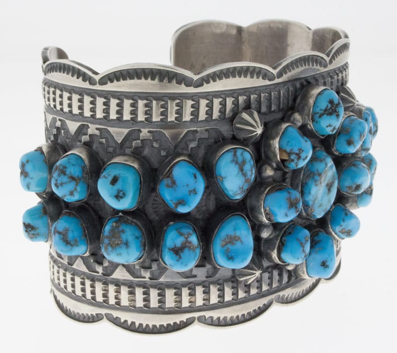 Natural Kingman Turquoise Cluster Bracelet