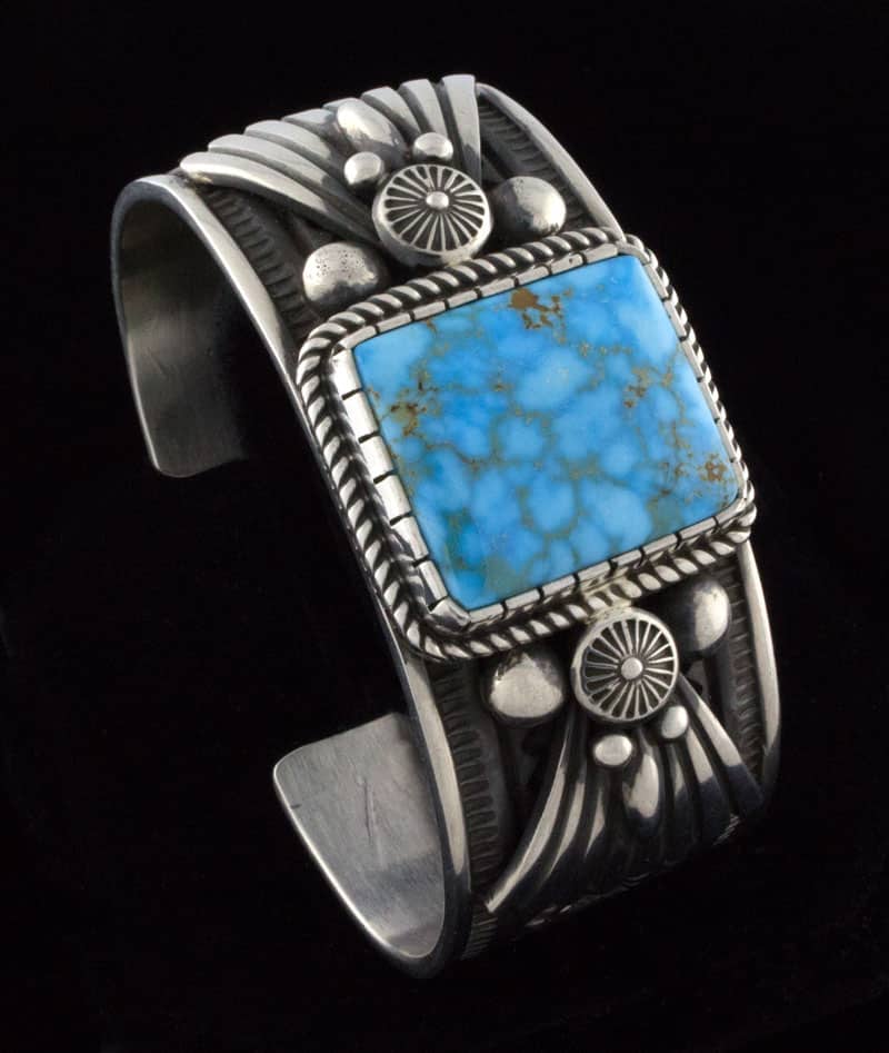 Natural Birdseye Kingman Turquoise Bracelet