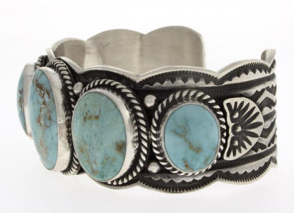 5-Stone Natural Dry Creek Turquoise Row Bracelet