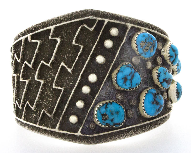 Tufa-Guss Armband aus natürlichem Kingman-Turquoise