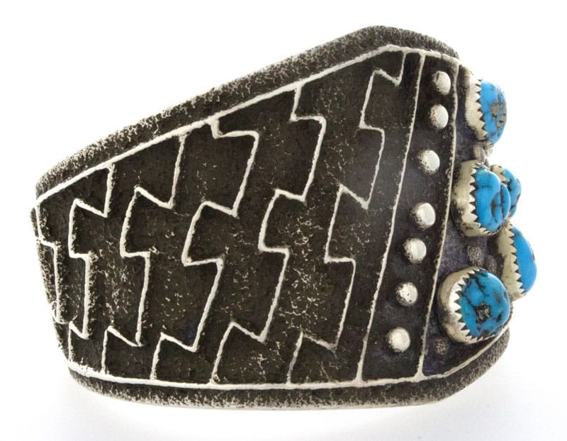 Tufa-Guss Armband aus natürlichem Kingman-Turquoise