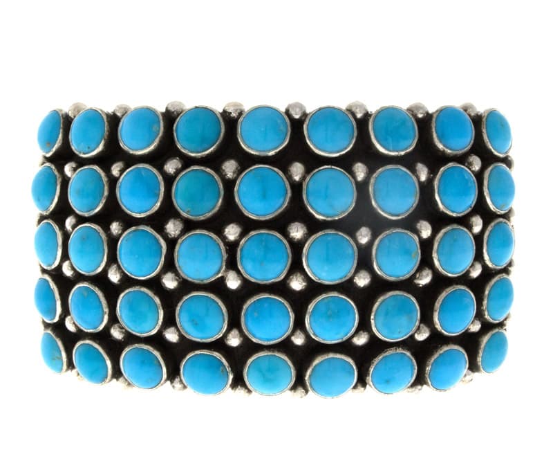 Natural Sleeping Beauty Turquoise 5-Row Bracelet