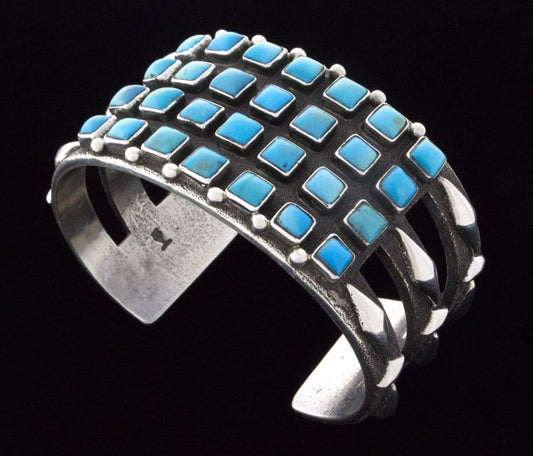 Bracelet 4 rangs en turquoise Kingman naturelle