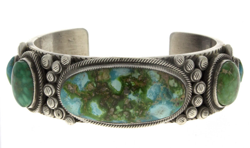 Sonoran Gold Turquoise 5-Stein Reihe Armband