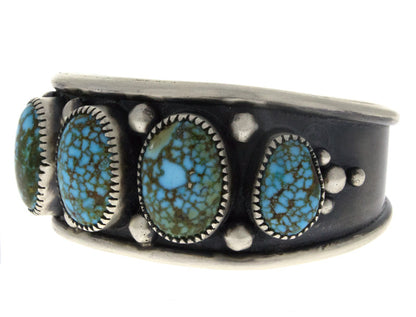 Natural Birdseye Kingman Turquoise 5-Stone Row Bracelet