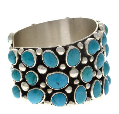 Bracelet en cluster éparpillé en turquoise naturelle Sleeping Beauty