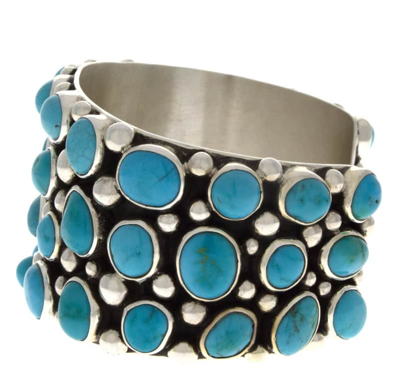 Bracelet en cluster éparpillé en turquoise naturelle Sleeping Beauty