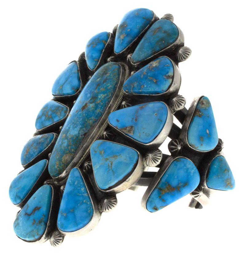 Sonoran Rose Turquoise Cluster Bracelet