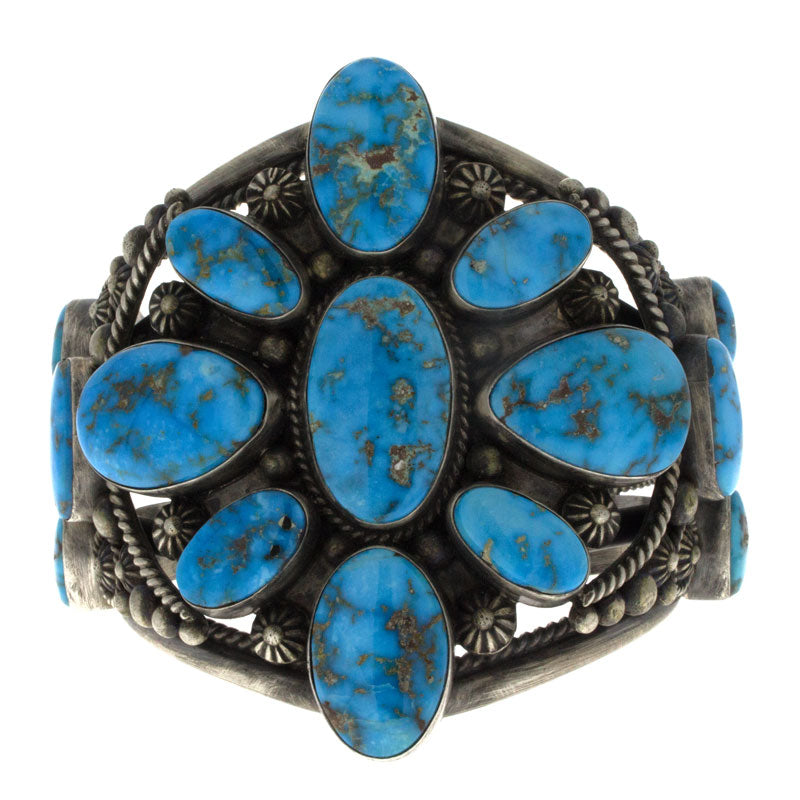 Sonoran Rose Turquoise Cluster Bracelet