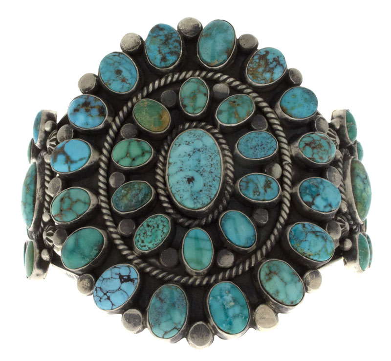 Natural Nevada Turquoise Cluster Bracelet