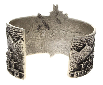 Tufa Cast Bracelet With Eagle Dancer & Natural Mediterranean Coral