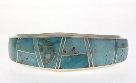 Natural Bisbee Turquoise Inlay Bracelet