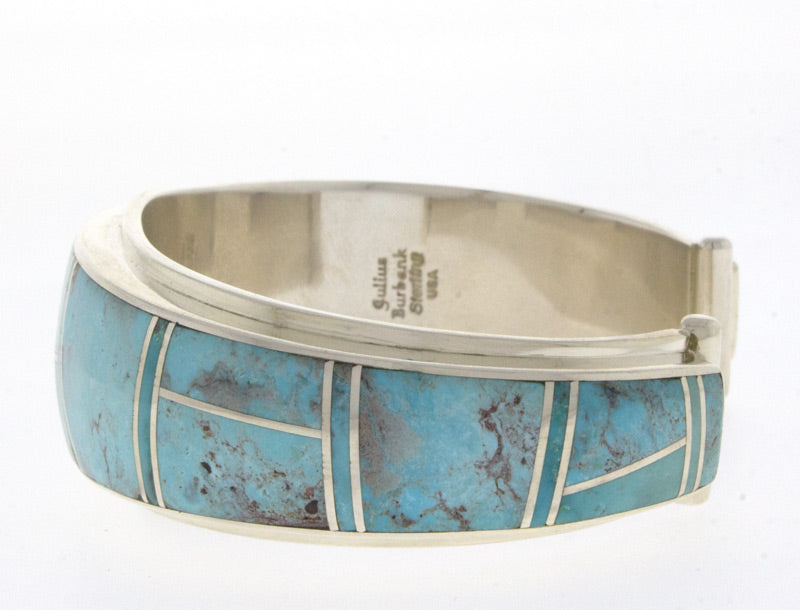 Natural Bisbee Turquoise Inlay Bracelet