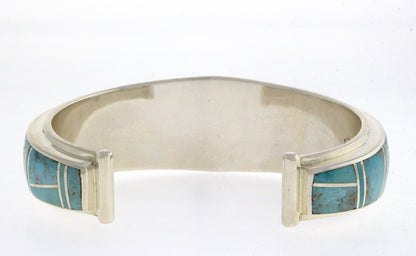 Natural Bisbee Turquoise Inlay Bracelet