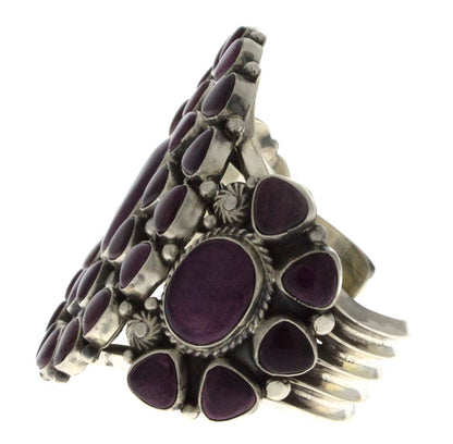 Purple Spiny Oyster Cluster Bracelet