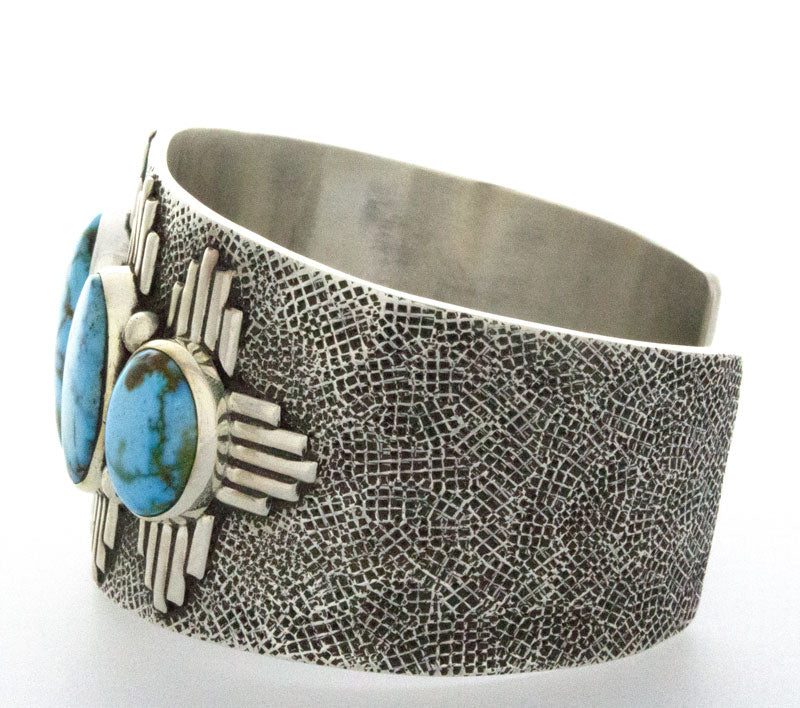 Natural Kingman Turquoise 5-Stone Row Bracelet