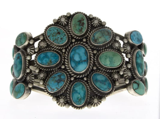 Sonoran Rose Turquoise Cluster Bracelet