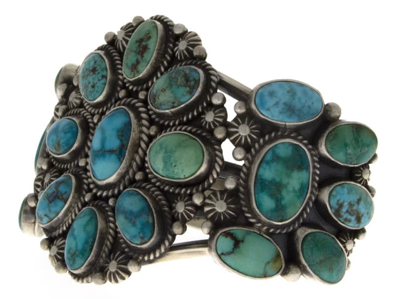 Sonoran Rose Turquoise Cluster Bracelet