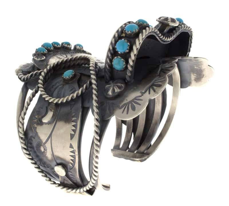 Kingman Turquoise Saddle Bracelet