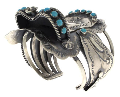 Kingman Turquoise Saddle Bracelet